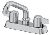 3385018 Two-Handle Centerset Lavatory Faucet 4 Centerset Lead-Free Hybrid Body Metal Lever Handle with 50/50 Pop- Up and Lift Rod Ceramic Cartridge 1/4 Turn Water Saving 1.