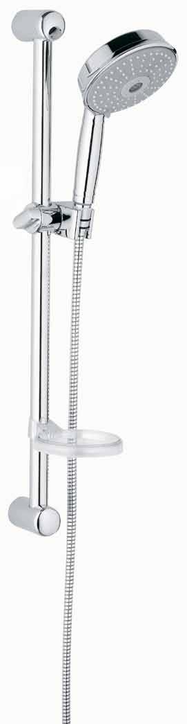 Basic THM Single Function Shower Kit 117168 List Price $739 Complementary Faucets 33170002 33413002 Less is more thanks to a hand shower that performs dual duty
