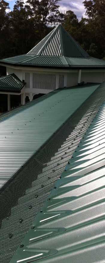 Blue Mountain Mesh aluminium gutter guard is available to suit most popular COLORBOND colours. WOODLAND GREY BMM Steel 5.4mm Corro Roll No Trim BM100 BMM Steel 5.