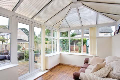 All LivinRoof designs come complete with the LivinRoom internal perimeter ceiling pelmet as standard, not only providing the