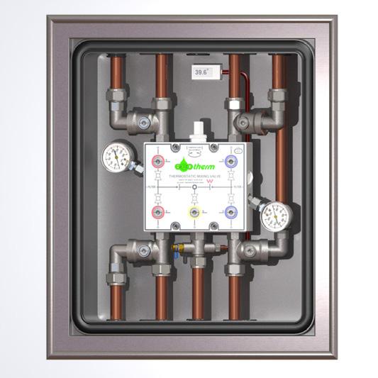 CON FIGUR AT IONS ECOTHERM CONFIGURATIONS AND BY- PASS OPTIONS The ECOTHERM thermostatic mixing valve basic module is the foundation building block for a myriad of plug in plumbing and by pass