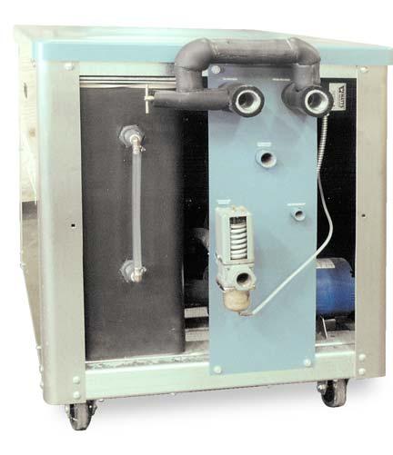 To Process Connection From Process Connection Condenser Water-Out Connection Water Supply Connection Condenser Water-In Connection (with optional water regulator valve) Water-Cooled model shown. 2.