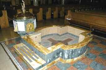 Anthony Sherman, we created the Baptismal Font Immersion Pool using marble slabs