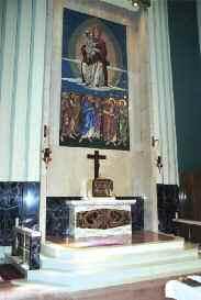 Altar platform and the painting of the entire Church with the