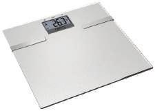 by BIA principle Indicate calorie intake requirement per day for reference Colour: White Power supply: 1 x 3V (CR2032) (included) BATHROOM SCALE Max load: 150 kg, precision: 100 g LCD display, % of
