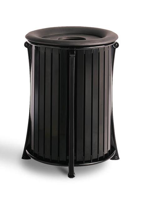 Black powdercoat aluminum Mounting: Surface Features: Top loading lid BOLLARD Forms+Surfaces: Light Column 500