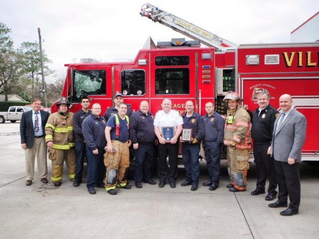 On March 1, 2014 the Village Fire Department received the ISO Class