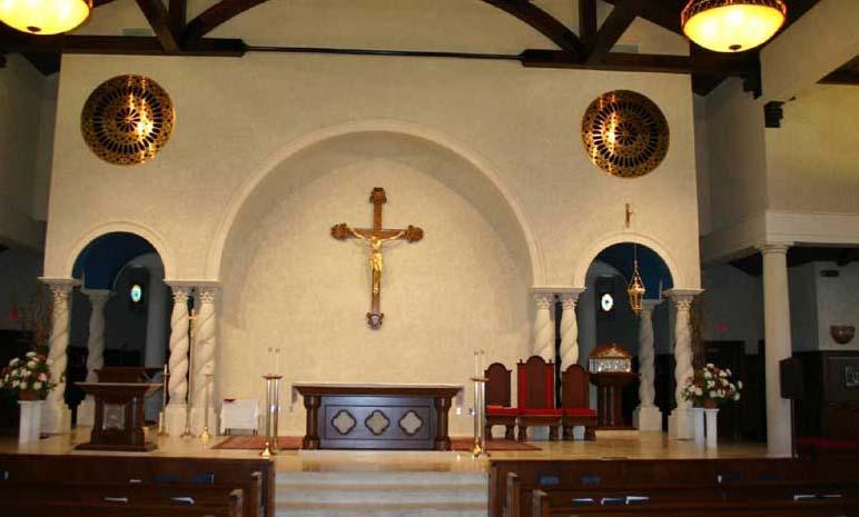 A new sanctuary was commissioned by the local catholic diocese and