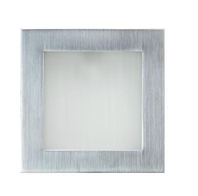 G841N Midi Square White Chrome Brass Brushed Aluminium Attractive and functional recessed fitting. Features clip on face and frost glass diffuser. Max.