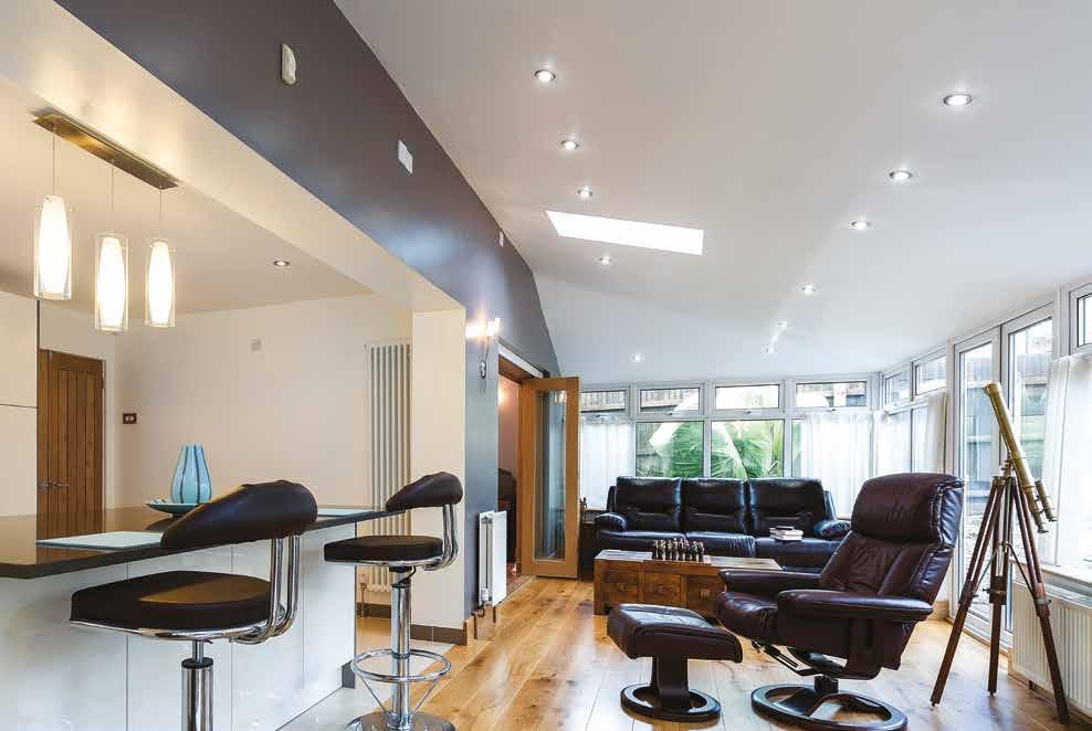 A revitalised living space Tailor your roof with downlighters and