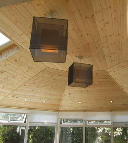 roof can be finished with a modern plasterboard or tongue-and-groove timber ceiling creating the look and feel of a conventional home extension.