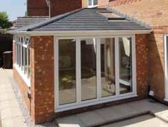 While a conservatory is a glazed extension to the home, a Garden Room can be designed to incorporate the features of the main house in terms of brickwork, roof tile colour and even roofing pitch,