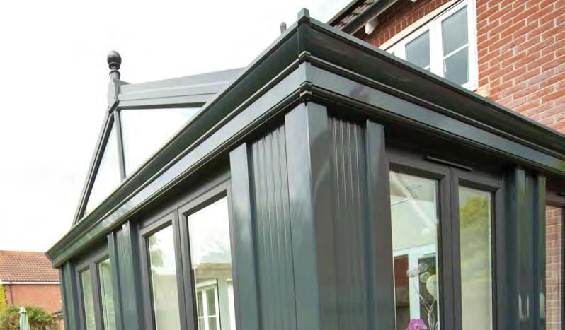 Your standard conservatory can be given an orangery feel with the Livinroom pelmet internally.