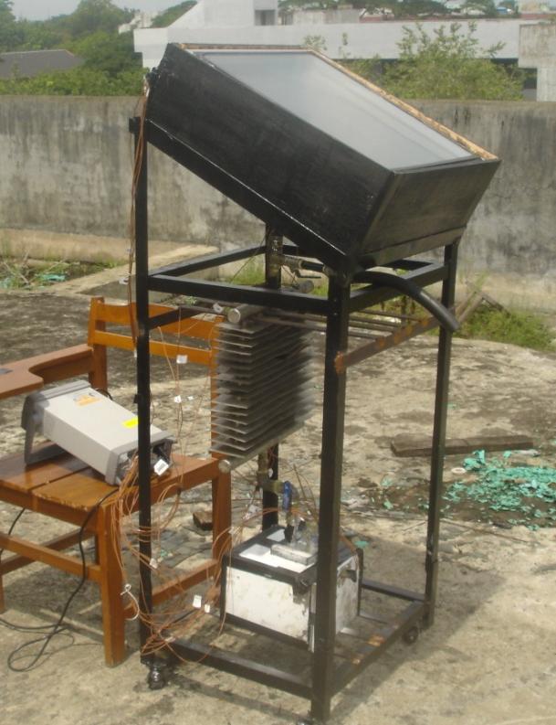 Jurnal Dinamis,Volume I, No.9, Juni 2011 under the collector to avoid it from directly solar radiation. As a note, the present machine is free of moving part and electricity.