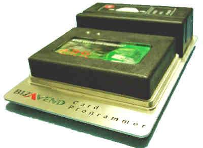 In addition the unit incorporates a swipe reader, allowing for the transfer of card data from a magnetic stripe card to a Bizavend Touchcard.