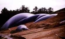 Various geomembrane whales or hippos expanding