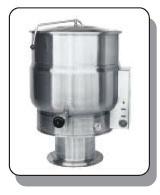 Electric Steam Kettles Electric Counter Tilting Kettles with Removable Elements, Type 316 Liner, 50 PSI EC-6TW-K 6 23 130 59 7.