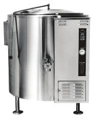 379 1100 498 150,000 BTU $ 51,096 Gas Steam Kettles - Stationary Tri-Leg Full Jacketed with Spring Assist Cover, 50 PSI, Electronic Ignition and 2