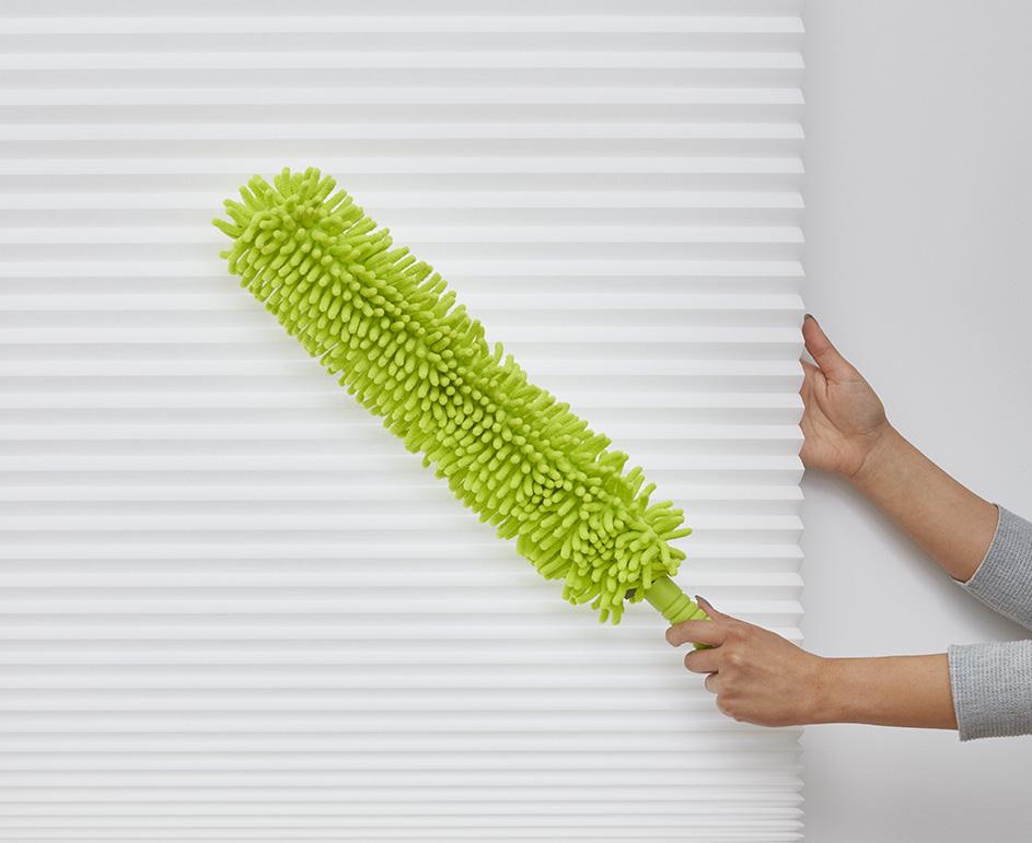 Care and cleaning Duette Shades are made of anti-static, dust-resistant fabric which repels dirt and dust. For most Duette fabrics, the following cleaning options are available.