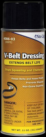 V-Belt Dressing Extend modern V-Belt life Keeps belt & hose