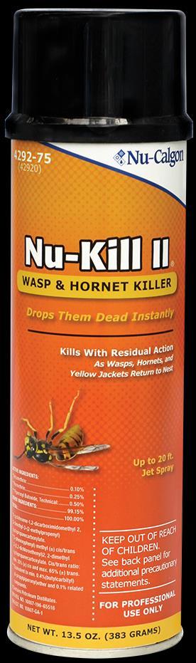 Nu-Kill II QUICKLY-KILLS Wasps Yellow jackets Hornets & MORE Powerful blasting spray, approx 20 ft.