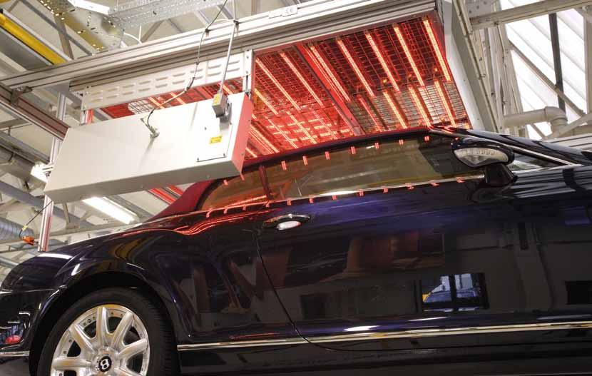 Convertible car hoods last longer if they are pre-treated with precisely matched infrared. As versatile as the Applications of Our Customers. Applications in Automotive Manufacture.