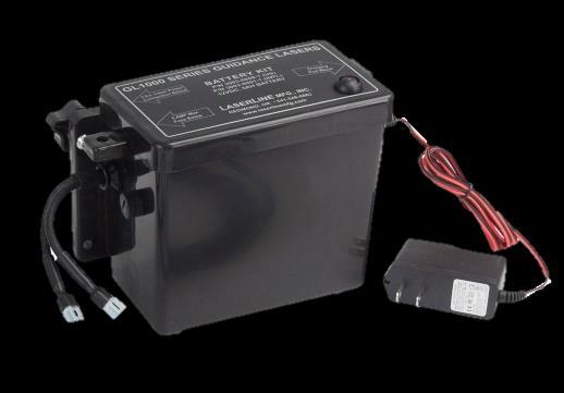 ON/OFF power button with status light *Optional LaserLine 12v Battery Kit: P/N 3003-0800-1 12v 5amp hr.