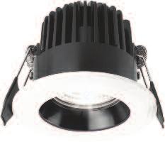 Angle Low profile - depth only 57mm Includes Dimmable LED Driver Matt White with changeable bezel