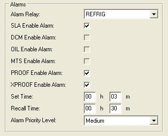 Figure 35 Compressor Alarm Alarm Relay: Select alarm relays either among refrigeration alarms or site alarms relay dropped in Alliance.