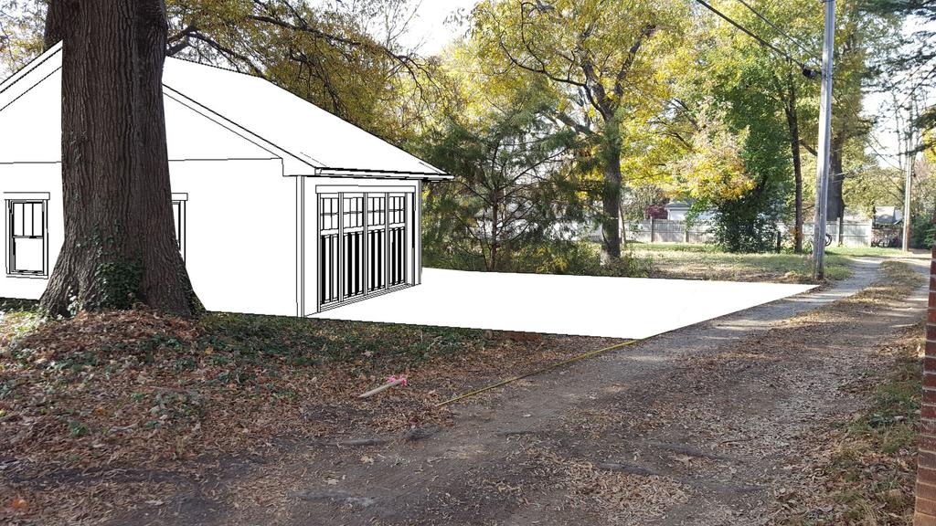 Proposed Conditions Location 1 20 15 Additional shrubs Garage doors