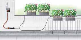 Plant troughs / flower boxes Plant troughs or larger containers are supplied using inline drip heads.