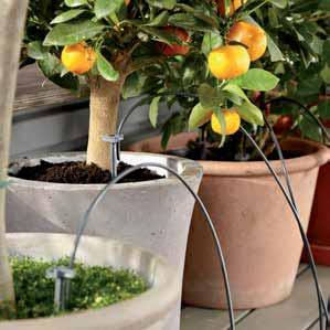 Drip irrigation without a tap Takes care of your plants even without a water connection. Not all balconies and patios have access to a tap or a tap connection is not wanted.