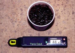 Sensors to check EC and nutrients* Soluble salt measurements of saturated media can be made by simply decanting a few drops of extract onto the cell of the Cardy Twin EC meter.
