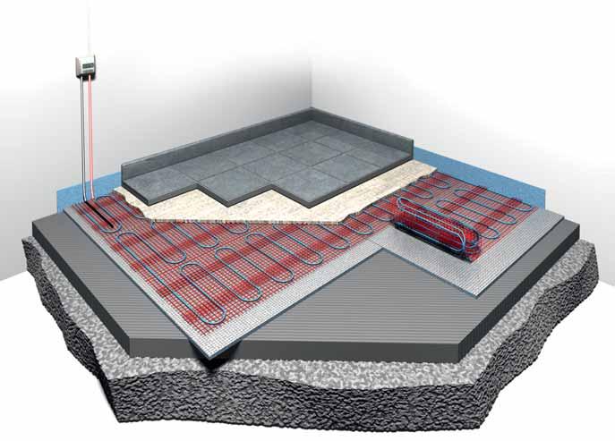 Electrical underfloor heating T2QuickNet: the ideal solution for renovation The thin T2QuickNet mat is the ideal solution for renovation especially for tile floors.