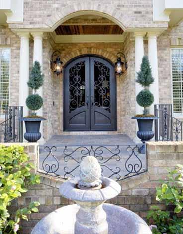 The quality in our craftsmanship combined with the beauty in the designs creates stunning and unique curb appeal for your entries. Equally important, the iron door represents security and longevity.