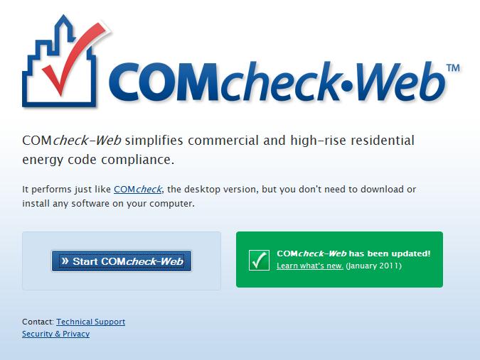 COMcheck Online Tool COMCheck can be used for