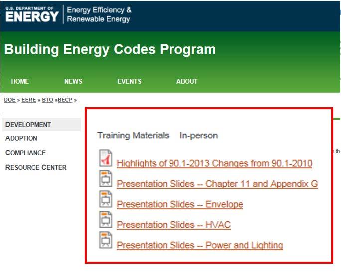 Energy Codes-Resources (2 of 2) Energy Codes online training courses https://www.