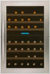 WC6217 600MM BUILT UNDER WINE COOLER** stainless steel 42 bottle capacity nofrost technology