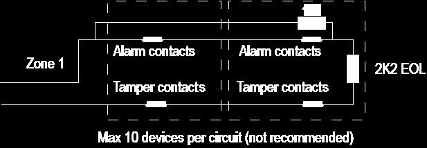 Note that the connections are different on the expander compared with the control unit.