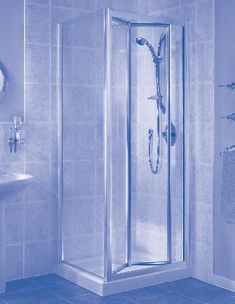 Deal* Package Deal Package Deal Bi-Fold Door Shower Enclosure with Silver Effect Frame 760mm (216-999) 760 x 760mm