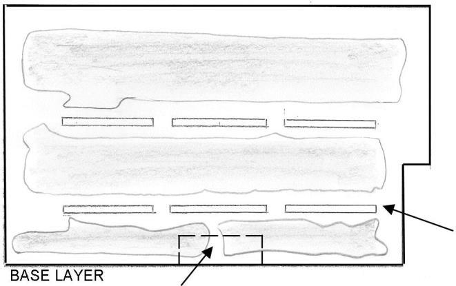 LAYOUT FOR SIMULATED LOGS / DRIFTWOOD Due to the many pan sizes and shapes there is not an exact pattern and these layouts are intended as a guide to illustrate the general principles.