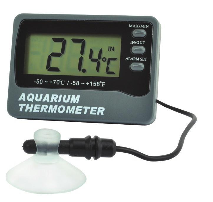 suction pad to attach to inside of the tank temperature range 0 to 39.9 C 0.