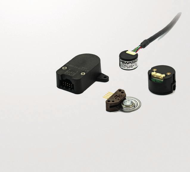 Absolute sensors are offered as potentiometers or as contactless with Hall