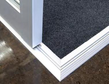 It features a concealed clip floor track design which overcomes the requirement for unsightly external fixings.