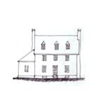 Saltbox A step roofline often plunges from two and one-half stories in front to single story in rear. Large central chimney and large, double-hung windows with shutters.