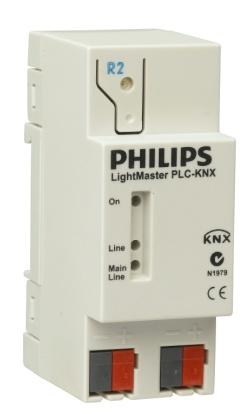 3.3.2 LightMaster Line Coupler PLC-KNX The Philips PLC-KNX is designed for cost-effective optical isolation of KNX networks.