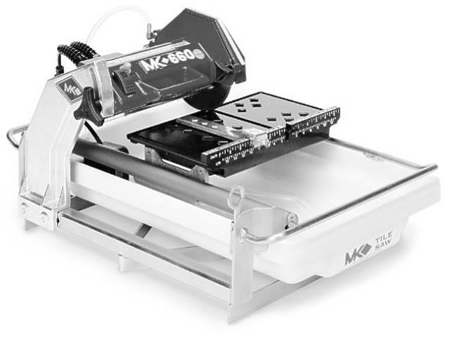 www.mkdiamond.com MK-660 tile saw OWNER'S MANUAL PARTS LIST & OPERATING INSTRUCTIONS Revision 06 03.
