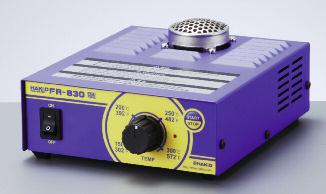 The Hakko FR-830 is a compact and low cost solution for hot air preheating of printed circuit boards.