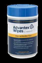 ADVANTEX SINGLE-USE MOP Proprietary synthetic construction compatible with all healthcare disinfectants, including quats, chlorine