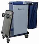 heavy-duty bumper to protect walls and woodwork Heavy-duty, 25-gallon, single-zippered bag STANDARD CART DIMENSIONS: 48"L x 20-¼"W x 41-¼"H CUSTOMIZE YOUR CART: 1 TRAY LENGTH OPTIONS